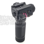 Airsoft Tactical Grip Torch Flashlight - Red Laser
