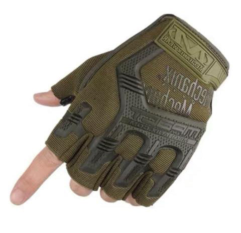 Mechanix Style Tactical Gloves Half Finger- Green