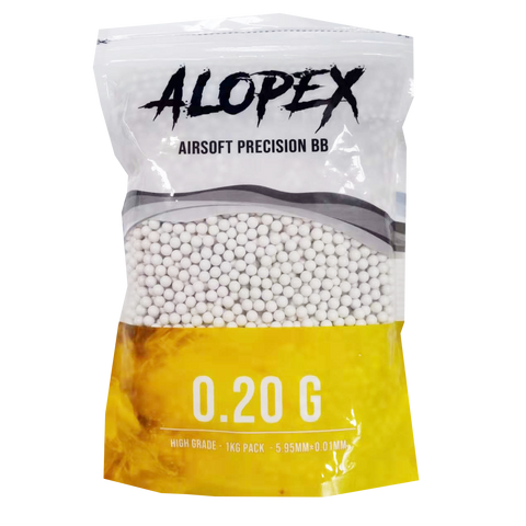 Alopex - Airsoft 6mm White Precision BB 0.20g - 1Kg Pack