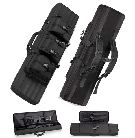 100cm Dual Long Rifle Gun Bag Molle system - Black