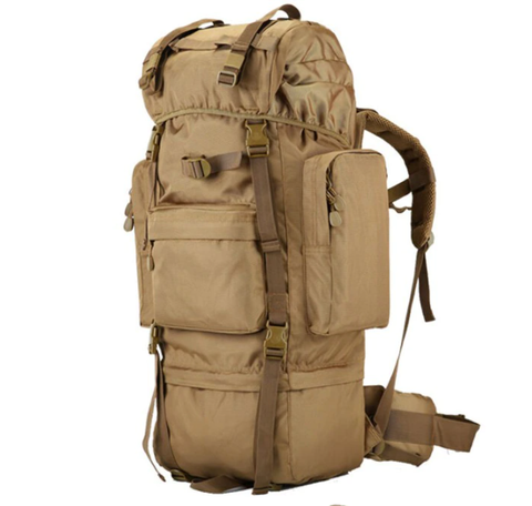 Tactical Camping Backpack  90L - Tan