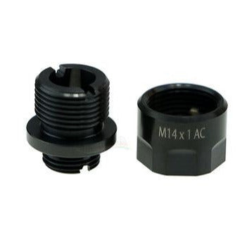 CowCow SS Silencer Adapter (11mm CW to 14mm CCW) - Black