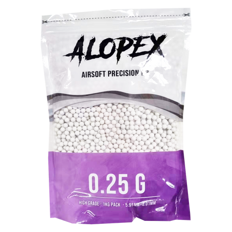 Alopex - Airsoft 6mm White Precision BB 0.25g - 1Kg Pack