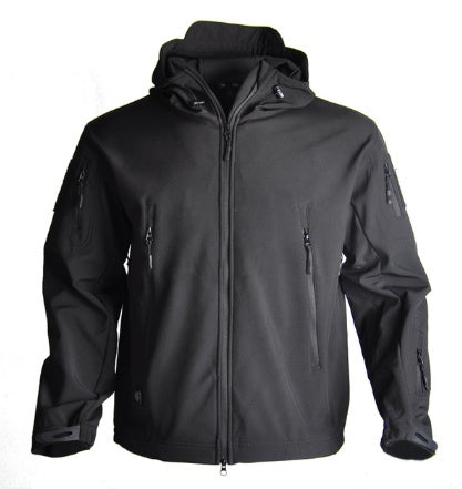 Softshell Waterproof Tactical Military Jacket Black Unlimited Airsoft Shop
