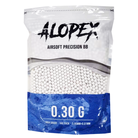 Alopex - Airsoft 6mm White Precision BB 0.30g - 1Kg Pack