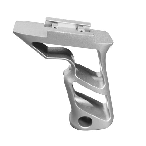 Tactical Airsoft CNC Grip long - silver