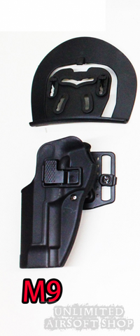 Airsoft Left Hand Holster with Beltloop for M92 - Black