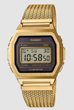 CASIO VINTAGE PREMIUM ALARM, S/WATCH, WR, STEEL, MILANESE STYLE