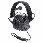 Earmor - M32 MilPro Mark3 Electronic Comm Hearing Protector w/ Single Cable - Black