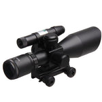 Tactical Scope With Green Laser Sight 2.5-10x40E
