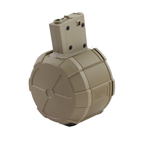 ICS - M4 Drum Magazine 1800 Rounds - Tan