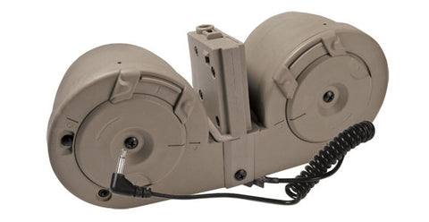 ICS - Adaptive Drum Mag with M4 Connector 2500 Rounds - Tan