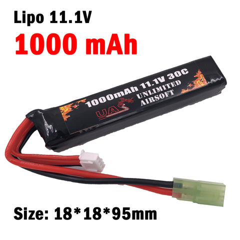 UAS - 11.1V 1000mAh 30C Lipo Battery - Stick Type