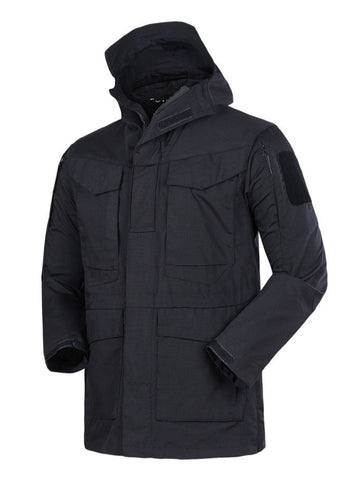 Windproof Camo Jacket Tactical Jacket - Black