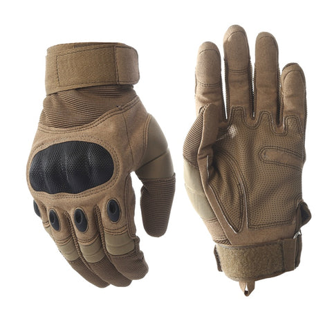 Full Finger Combat Military Gloves - Tan