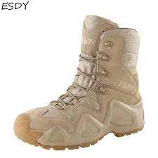 ESDY WATERPROOF TACTICAL BOOTS OUTDOOR WITH ZIP - TAN