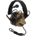Earmor - M32 MilPro Mark3 Electronic Comm Hearing Protector Single Cable - Coyote Brown