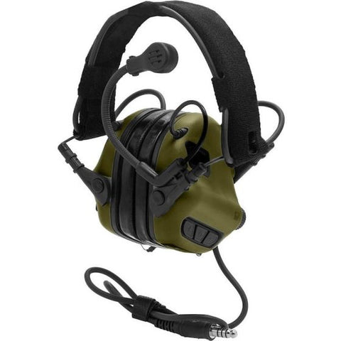 Earmor - M32 MilPro Mark3 Electronic Comm Hearing Protector w/ Single Cable - Foliage Green