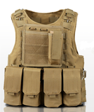 Airsoft Military Tactical Vest - Tan