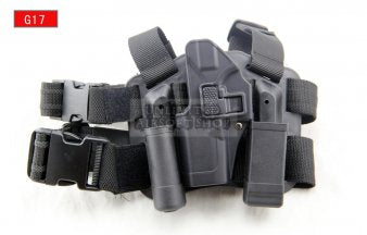 CQC -  Left Hand Holster Set & Mag Pouch for Glock - Black