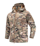 Softshell Waterproof Jacket Tactical Military Waterproof Jacket with Hood- Multicam