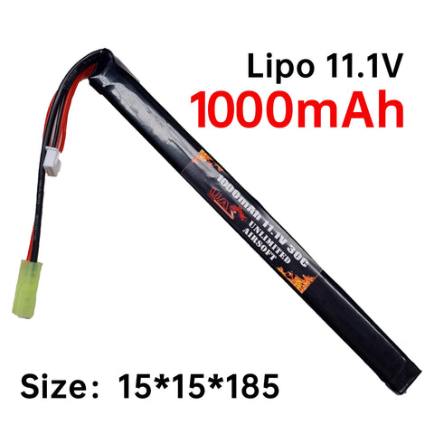 UAS - 11.1V 1000mAh Lipo Battery - Long stick