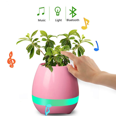 Flower pot with Wireless Bluetooth Speakers